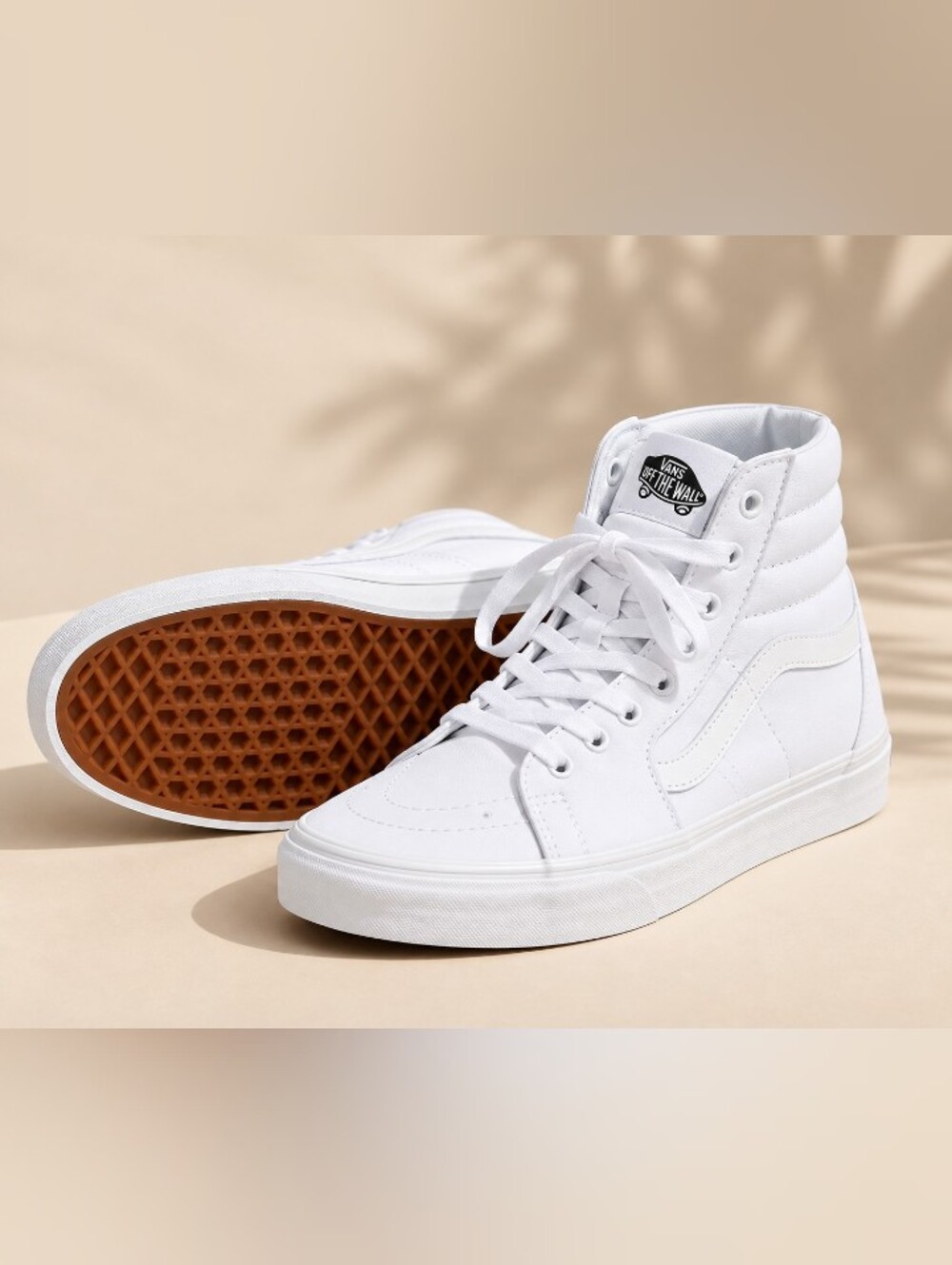 NEW Vans Sk8-Hi White High Top Sneakers Women’s 7 / Men’s 5.5